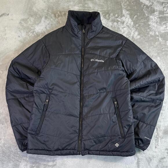 Columbia Sportswear Other - Columbia Omni Heat Puffer Jacket Black Insulated Zip Up Coat Mens Medium